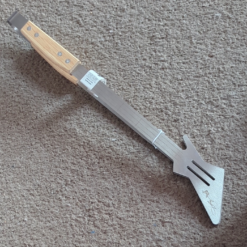 Dolly Parton Guitar Shaped Metal BBQ Spatula with Wooden Handle